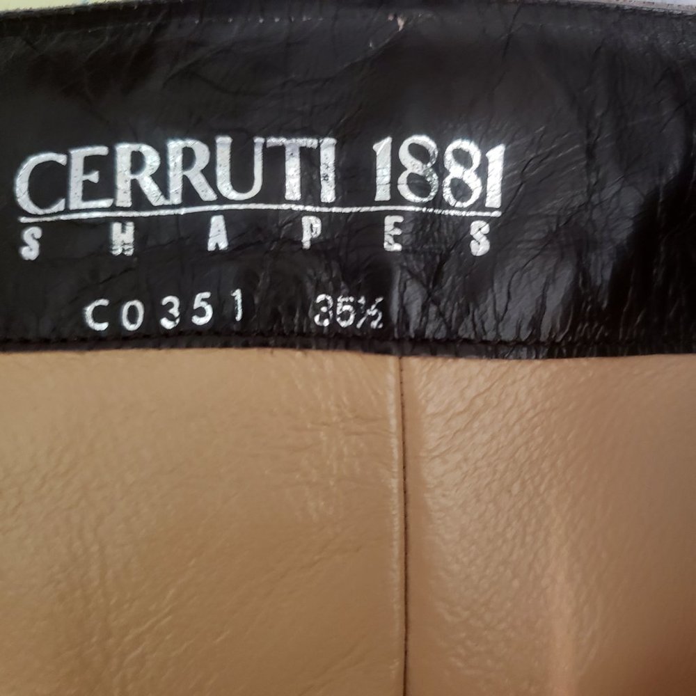 Cerruti 1881 Shapes Women's Size 5 Leather 3" Heel Side Zip Shoes Boots - Picture 12 of 14